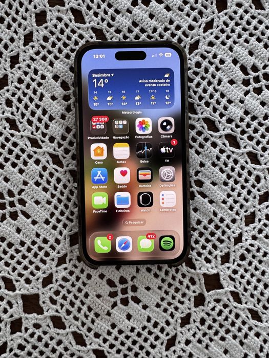 Iphone 14 Pro 128 GB Preto com caixa e fatura