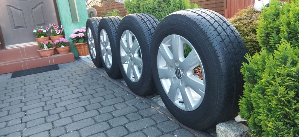 5x112 15 Cali Koła Alu Lato 195/70/15 C VW Transporter Caravelle T4