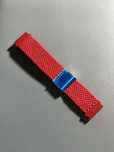 Pleciony, materiałowy, regulowany czerwony pasek smartwatch 22mm