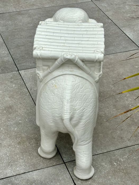 Piedestał ceramiczny Słoń kwietnik Bassano Włochy lata 1960te Unikat