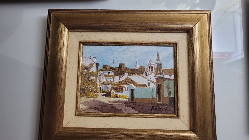 Quadro óleo sob tela João Peixoto emoldurado