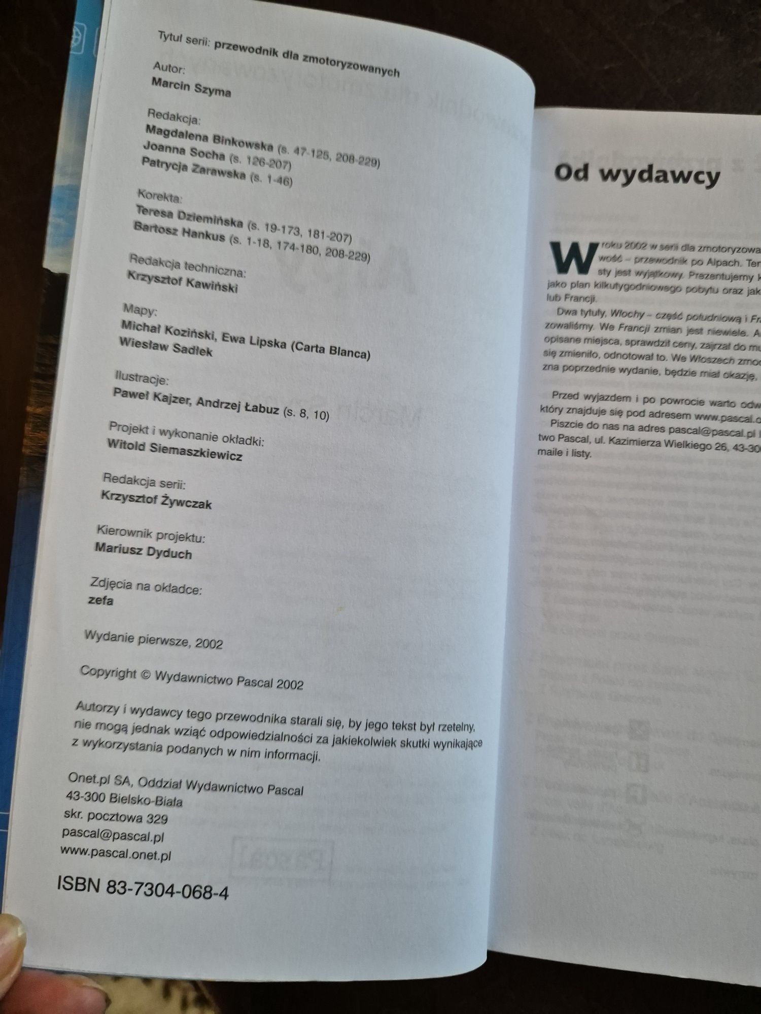 Alpy przewodnik dla zmotoryzowanych Pascal