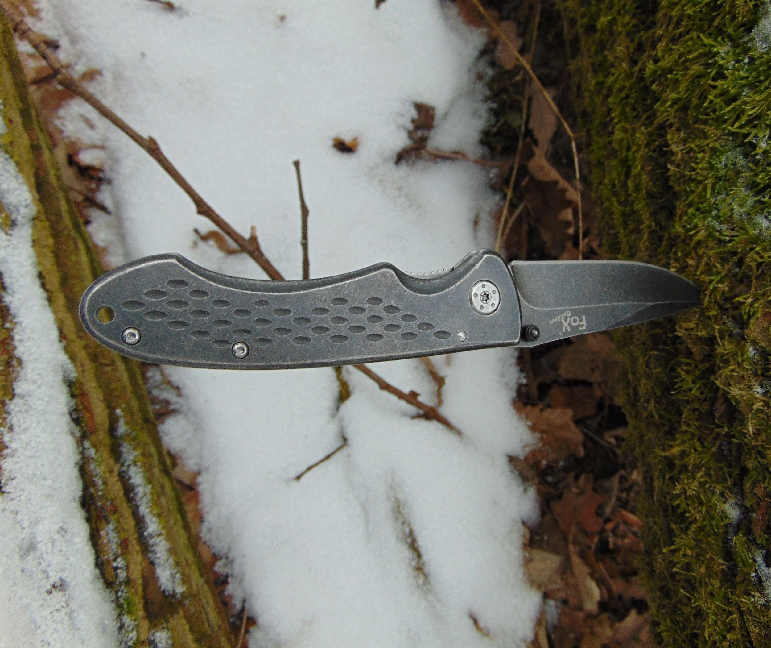 nóż składany stonewash fox outdoor