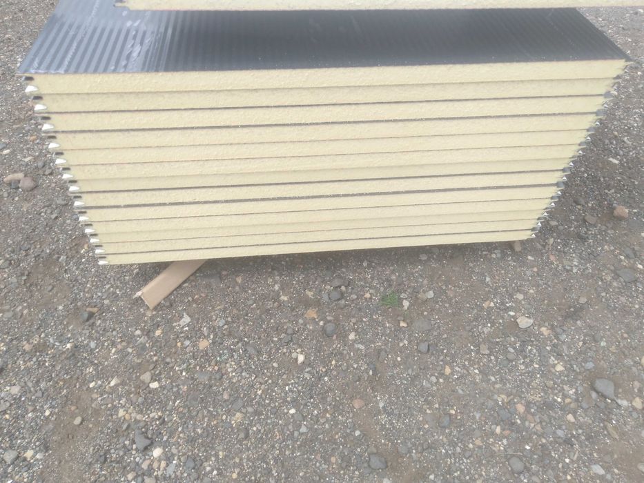 Płyta warstwowa poliuretanowa pianka PIR gr. 40 mm Grafit, antracyt