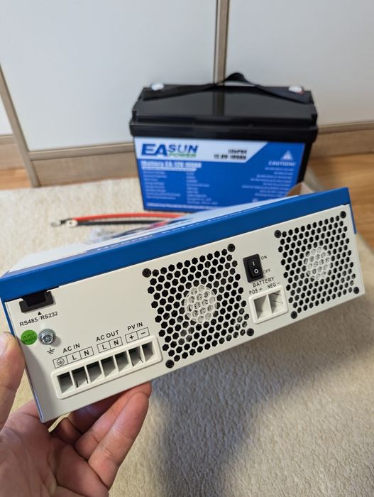 Комплект. Гібрідний інвертор EASUN 12v  + Lifepo4 100ah