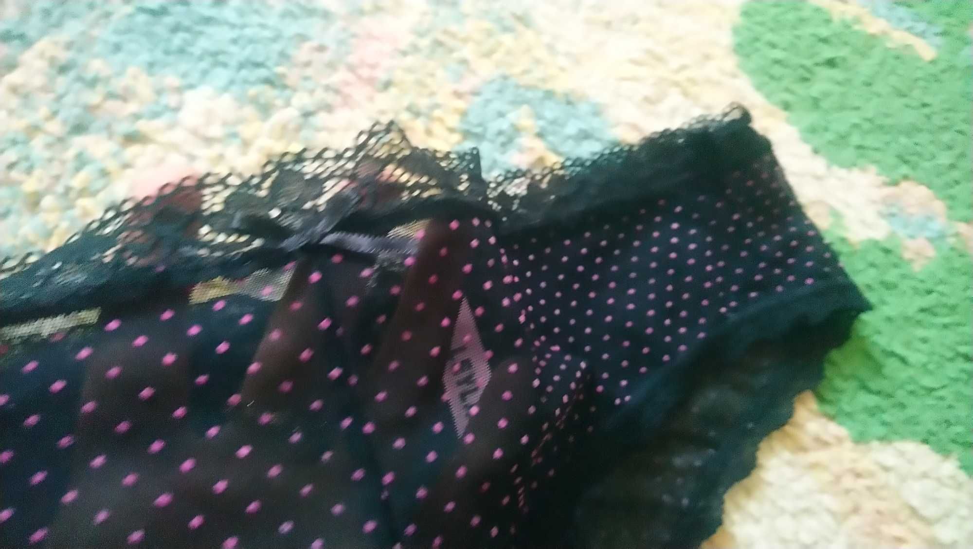 Nowe majtki figi r XL firma LEYLA siateczka sexy majteczki w kropeczki
