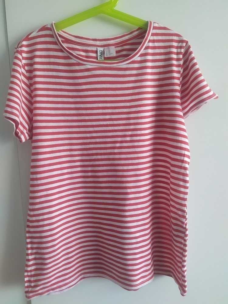 H&M koszulka t-shirt w paski XS S