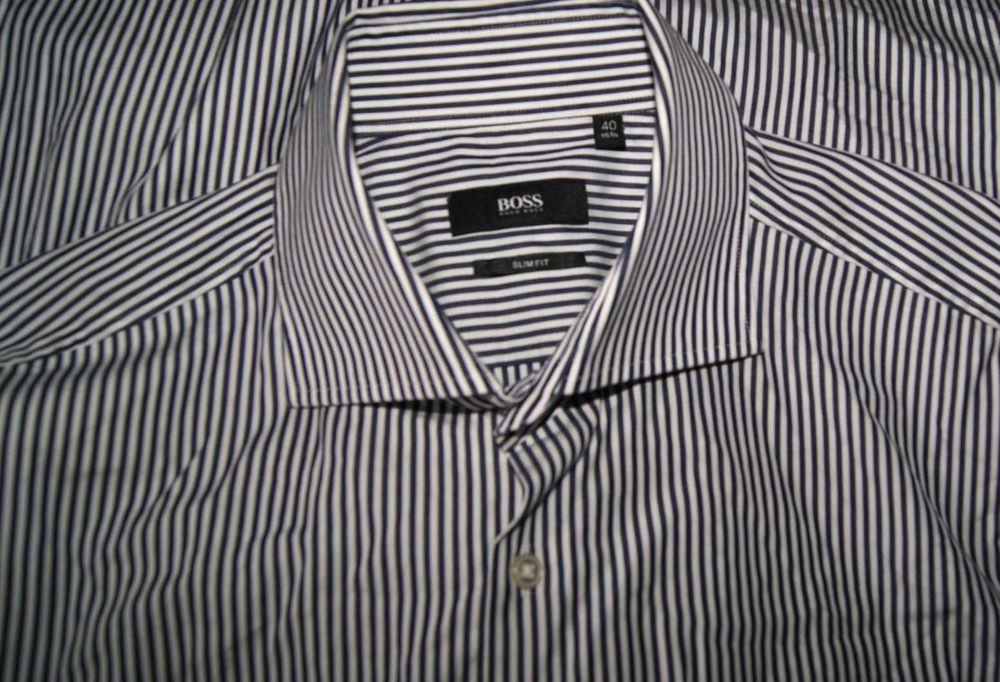 HUGO BOSS 40,15 i1/4" ,M koszula męska w paseczki ,bawełna