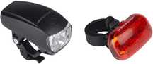 zestaw lamp rowerowych led przód + tył dunlop