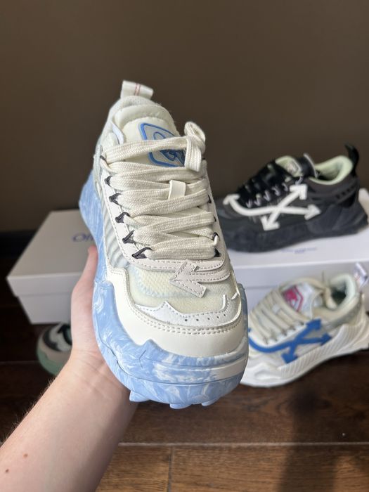 Кроссовки Off-White Odsy-1000 Cream Light Blue / Кеди Оф вайт