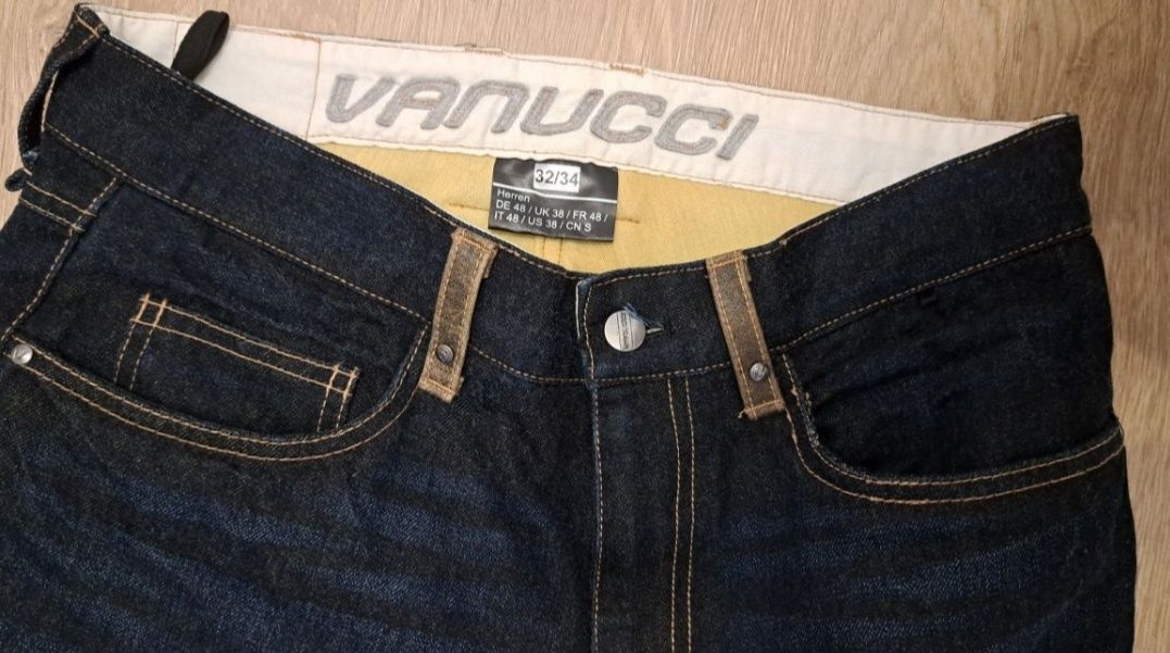 Vanucci 32/34 spodnie motocyklowe jeansowe