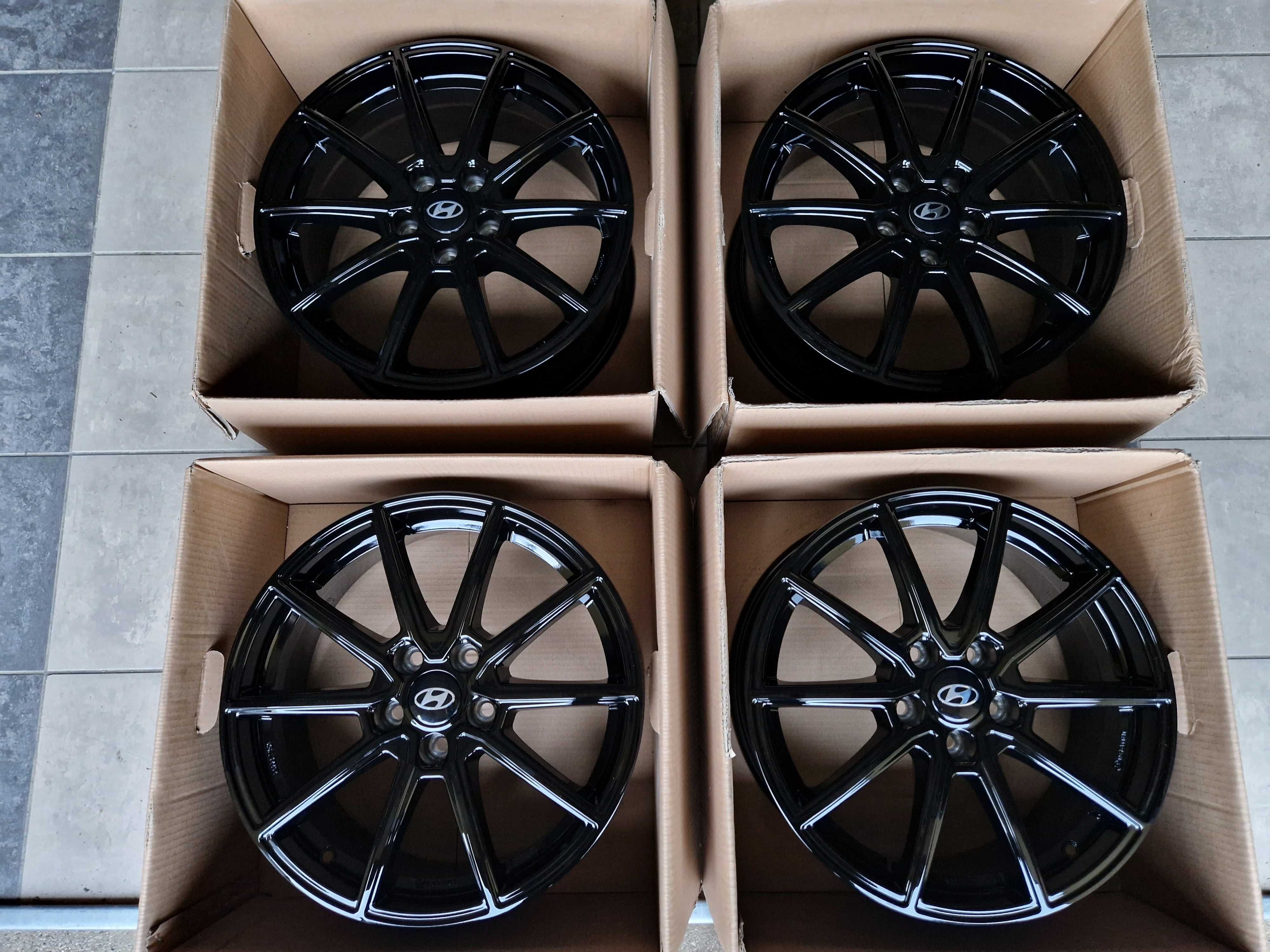 Alufelgi 17 5x114,3 Hyundai i30 i40 ix35 Tucson Santa Fe Czarne ! 701#