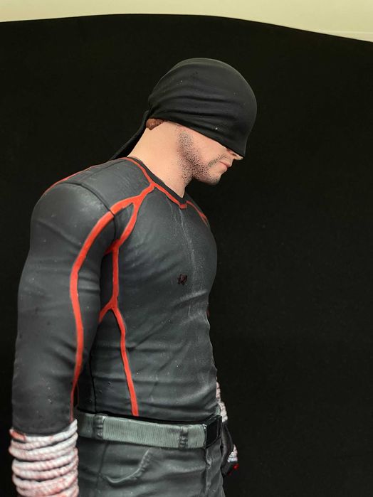 Ręcznie malowana Figurka Daredevil Charlie Cox, 35 cm, Wydruk 8k