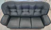 Sofá-cama de 3 lugares, em pele genuína
