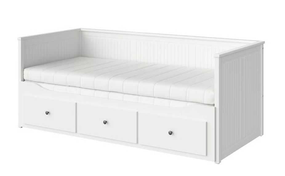 Sprzedam ŁÓŻKO HEMNES [IKEA] Leżanka z 3 szufladami, 1 materace, biały