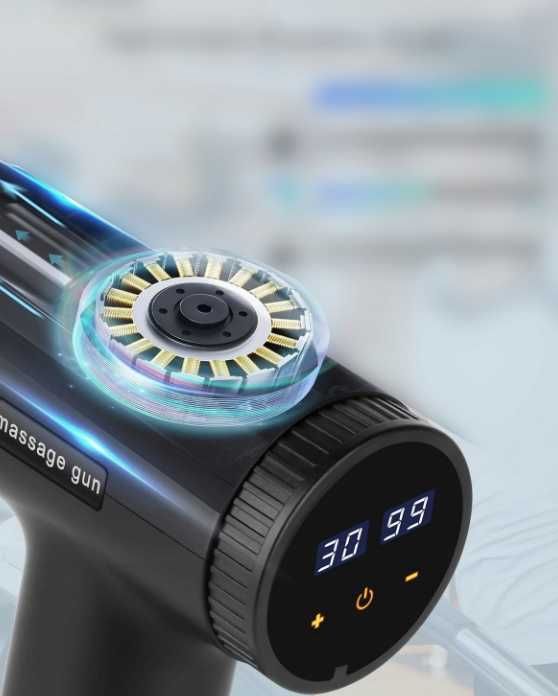 UPLAYTECK pistolet do masażu 30 prędkości 8 GŁOWIC DO MASAŻU 40 DB