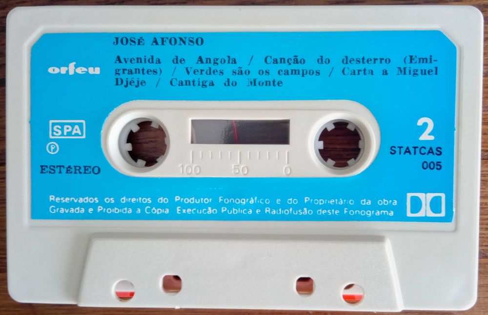 José Afonso	- - - - -		Traz Outro Amigo Também	- - - - -	K7