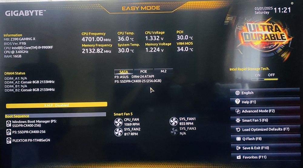 Komputer Gigabyte Gaming Z390, Intel i9, 16GB, 1.2TB, GTX 1080Ti