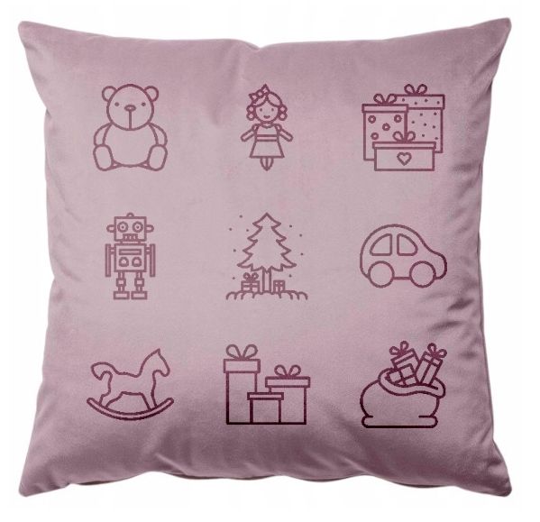 Welurowa poszewka z poduszką 40x40 różne kolory