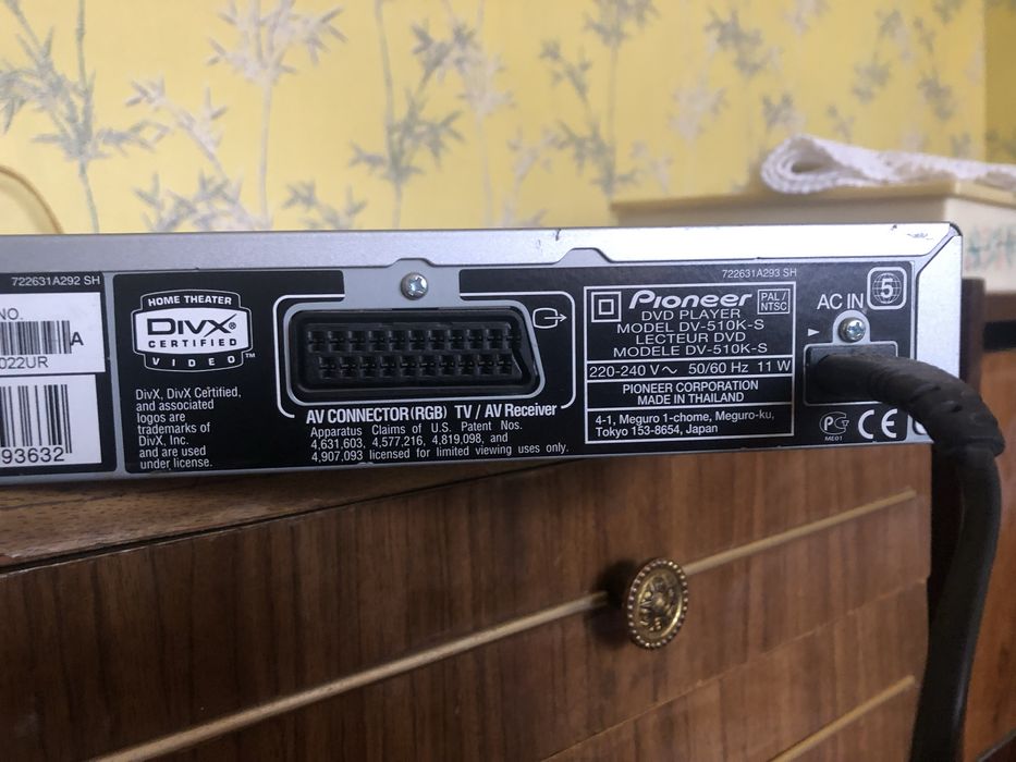 dvd player pioneer model dv-510k-s+ колонки kenwood  ks908  sw19-ht