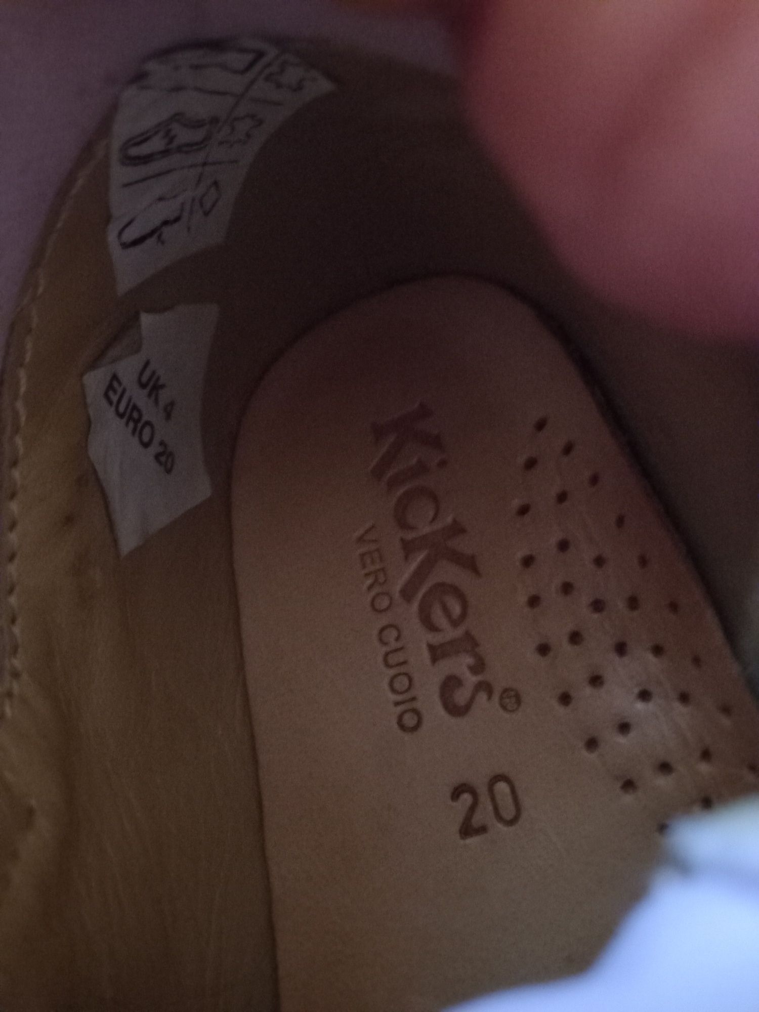 KicKers Skórzane  trzewiczki  buciki wysokie dla dziewczynki  r. 20
