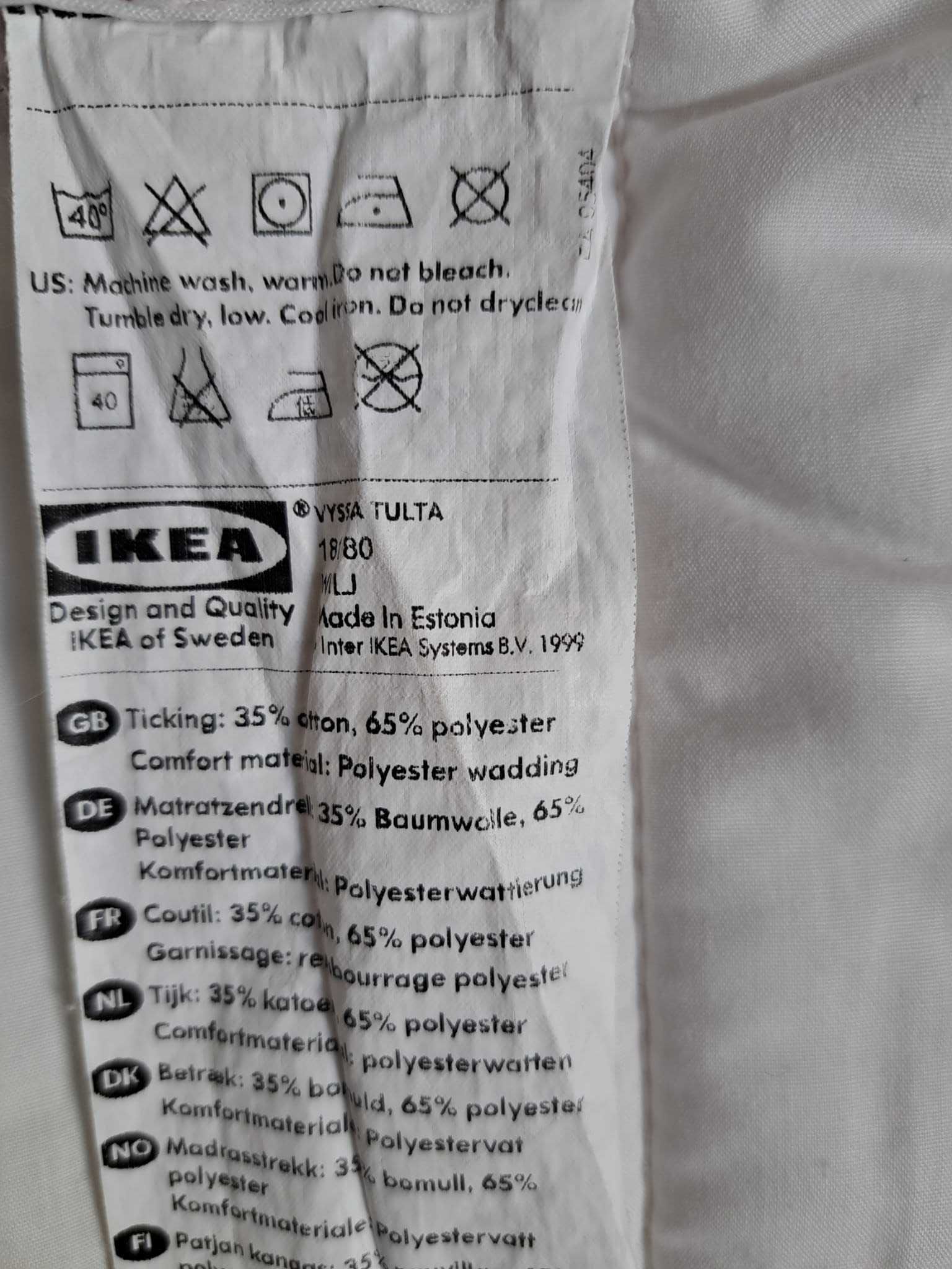 Mata na materac do łóżeczka dziecięcego Ikea Vyssa Tulta 60x120