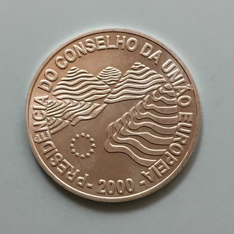 moeda 1000 escudos PRESIDÊNCIA DO CONSELHO UNIÃO EUROPEIA, 2000-prata