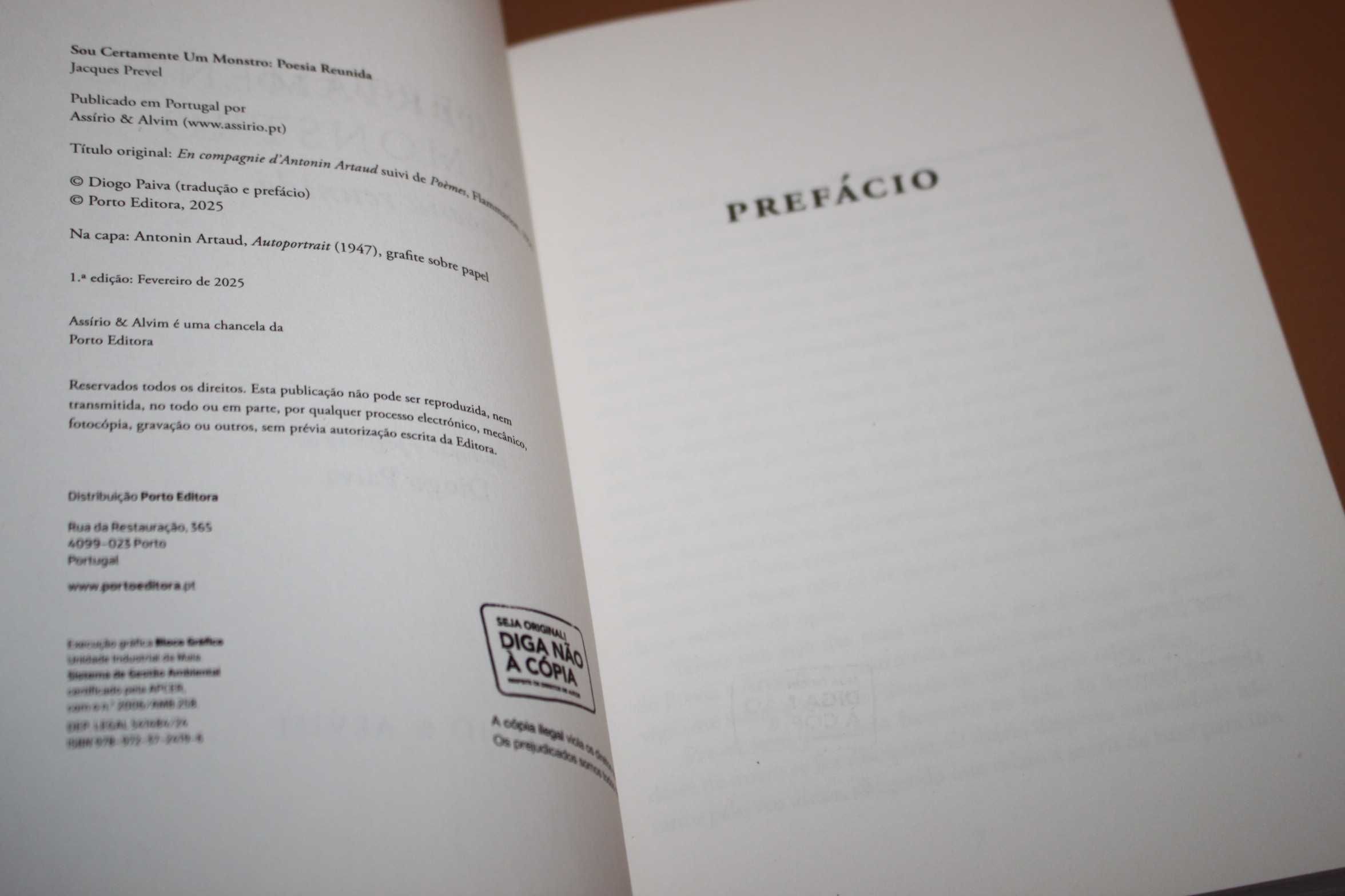 Sou Certamente um Monstro// Jacques Prevel