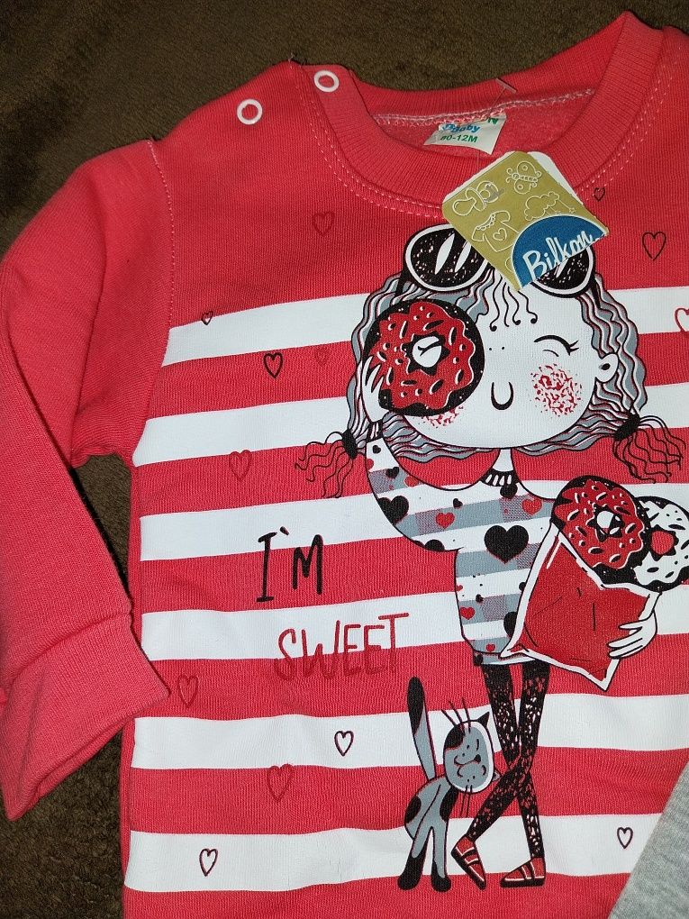 Nowy dres ocieplany dziewczynka 80