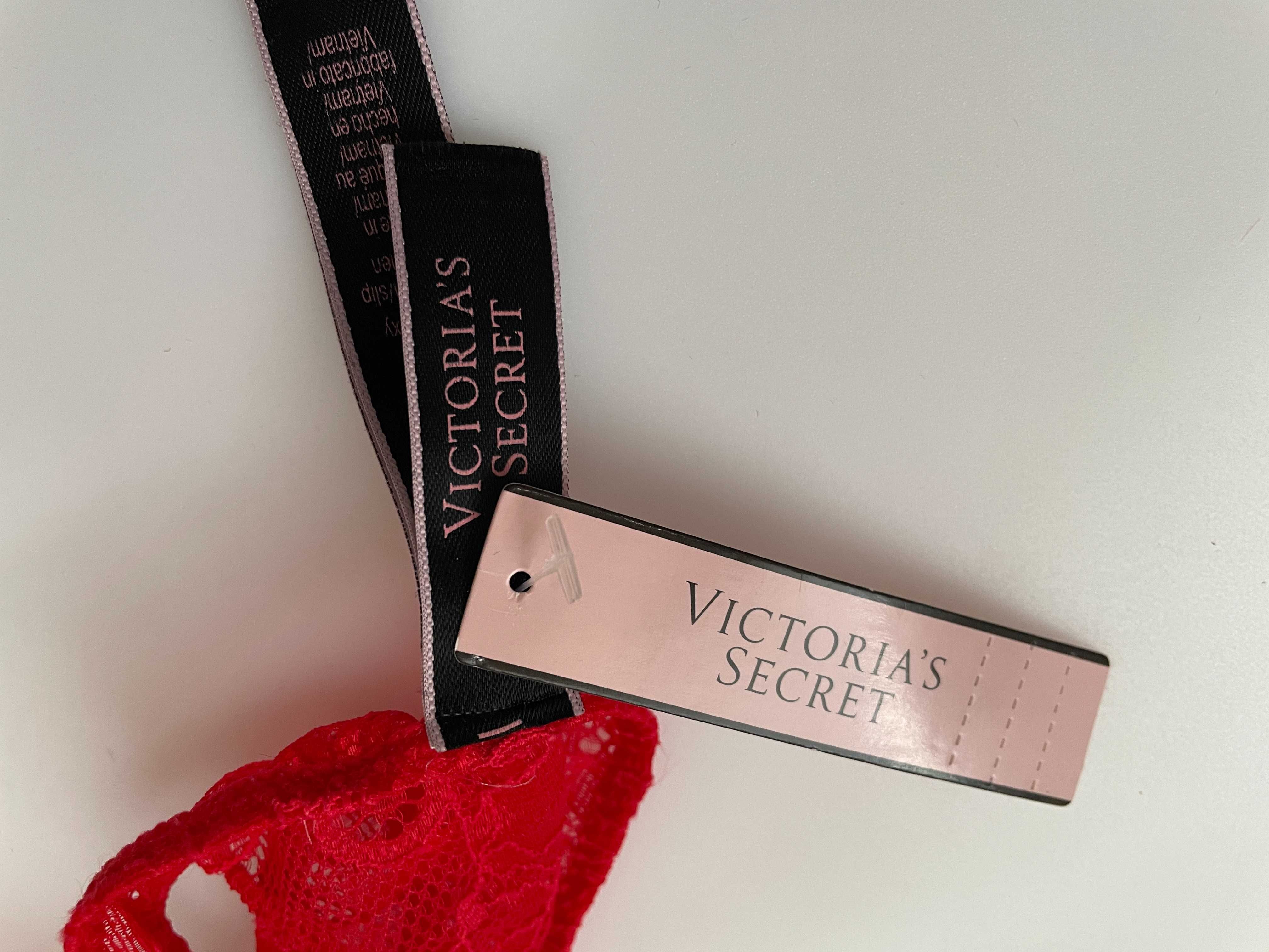 stringi victoria's secret czerwone t2 new+torebka,XL