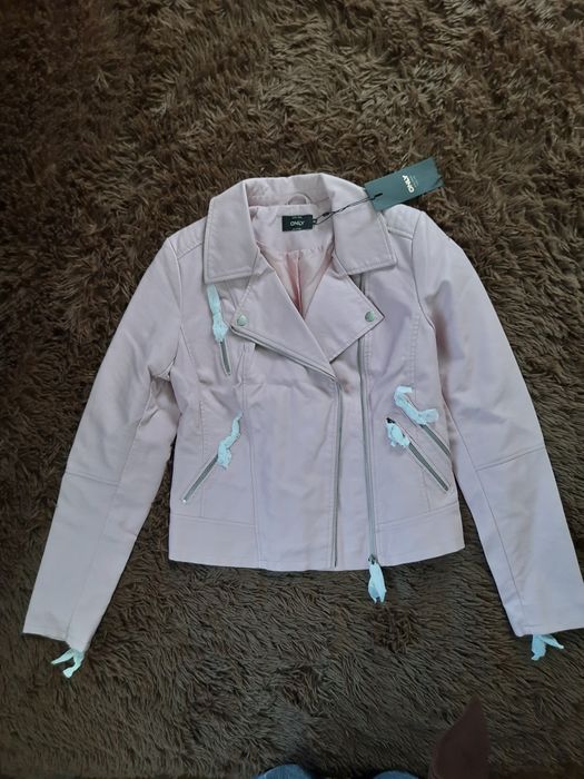 Куртка косуха ONLY • еко-шкіра • нова • рожева • жіноча