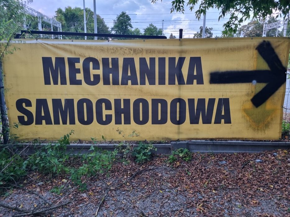 Baner Reklama Duży i Mały Mechanika Samochodowa Strzałka Kierunek 4mdł