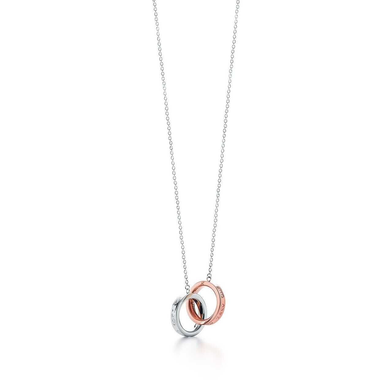 ТОП Срібне намисто Interlocking Pendant Tiffany Co Ожерелье Тиффани