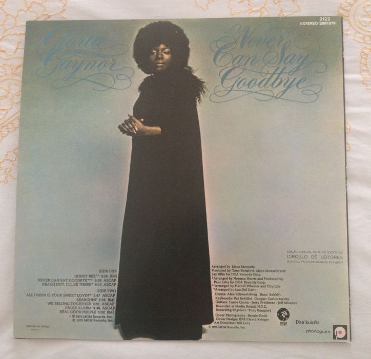 Disco vinil Gloria Gaynor ‎– Never Can Say Goodbye (LP)