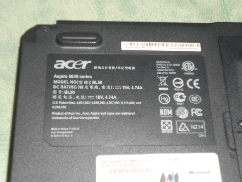 Portatil Acer Aspire 5633 WLMi para peças arranjo
