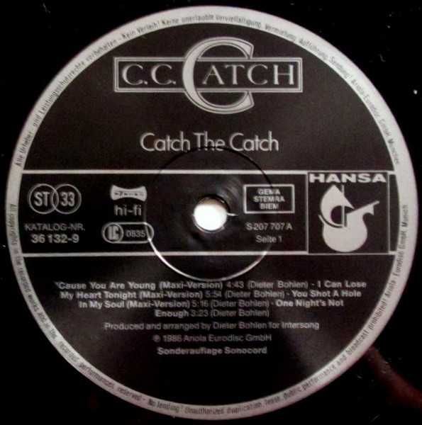 C.C. Catch – Catch The Catch LP / Hansa 1986 / vinyl / платівка