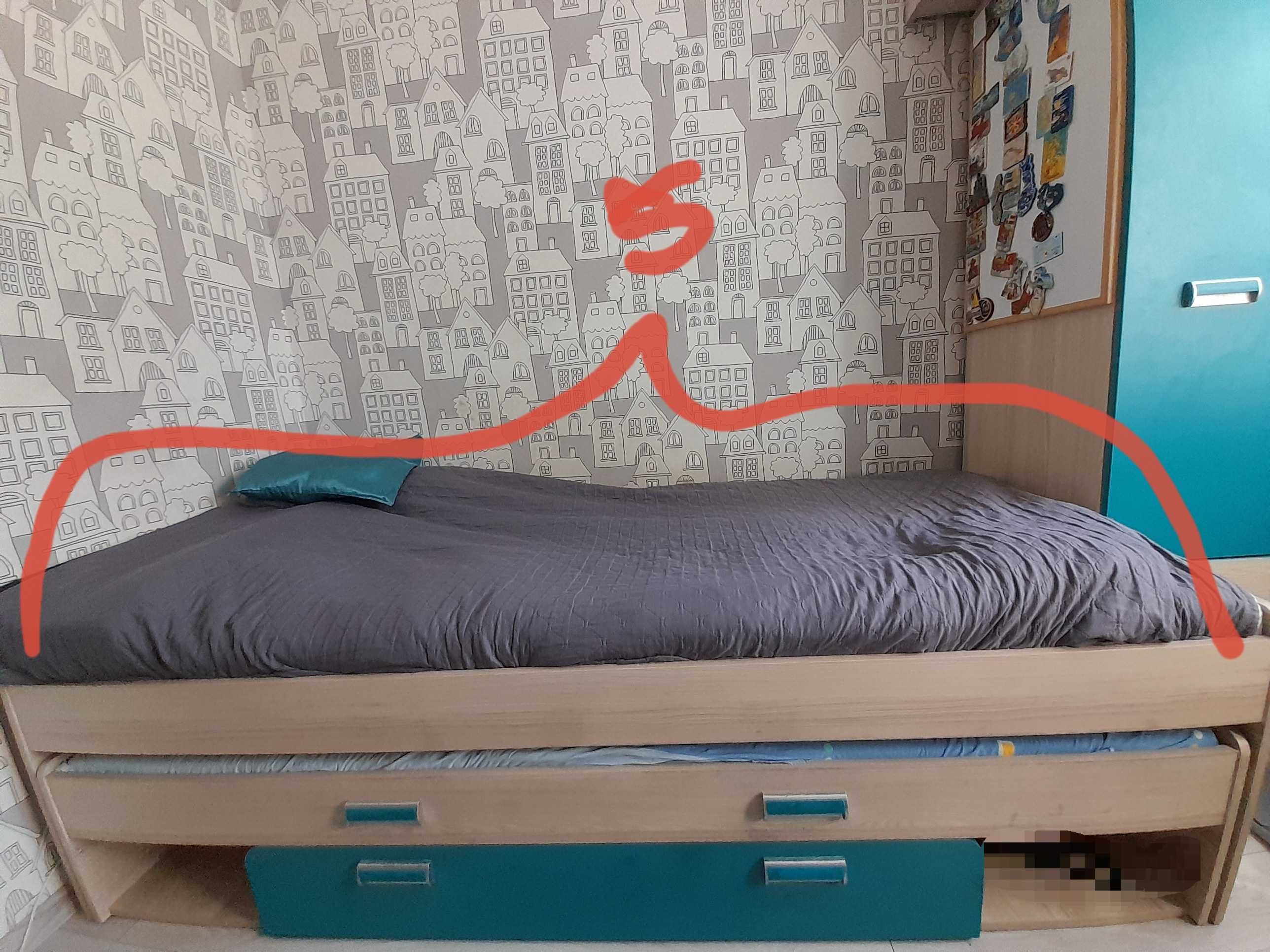 Meble młodzieżowe Safi – funkcjonalny zestaw z łóżkiem