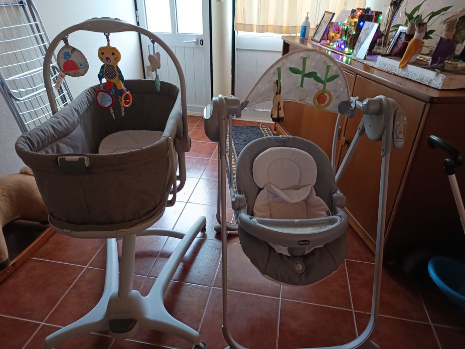 Berço Chicco, cadeira/baloiço Chico usado