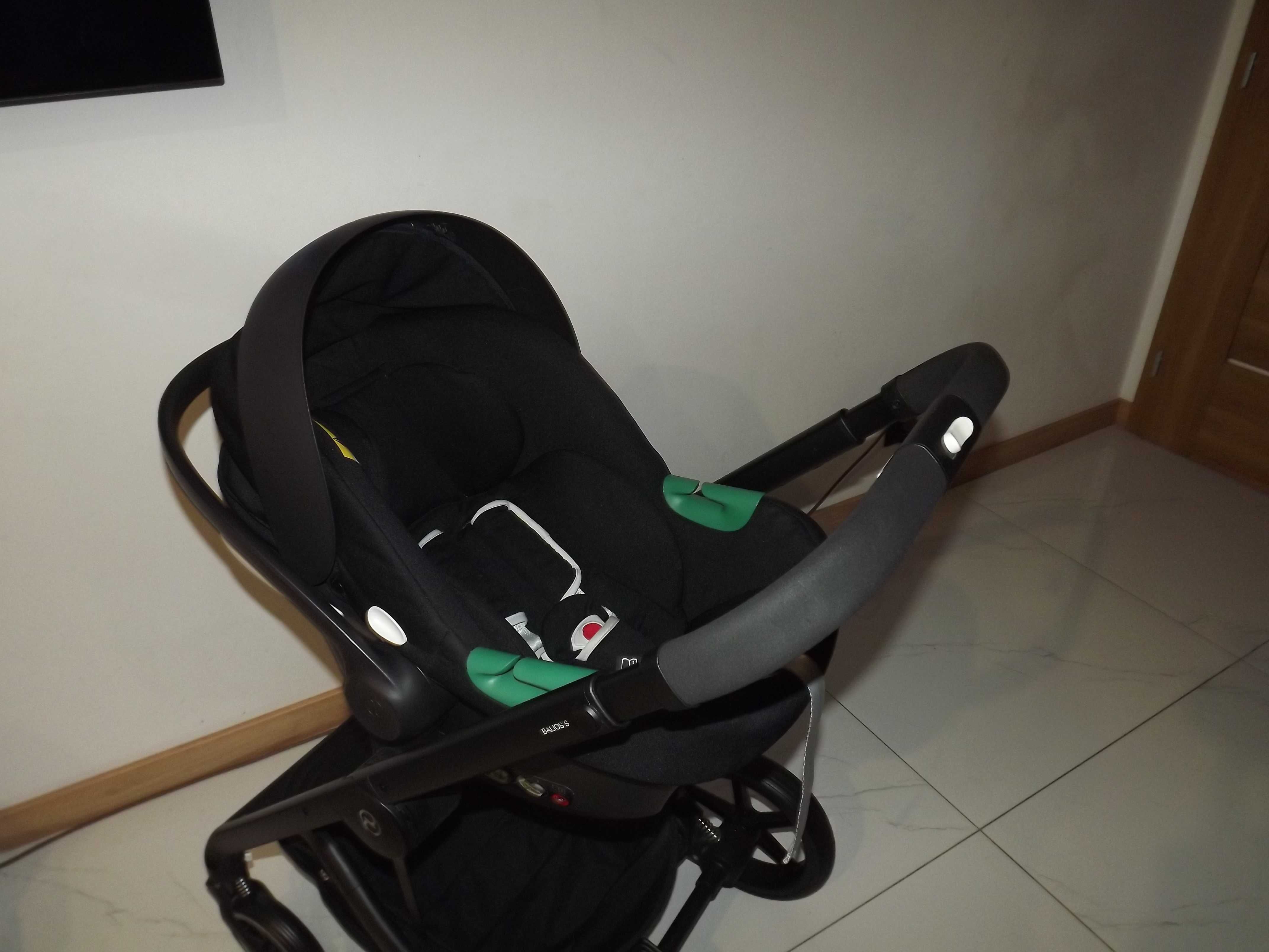 Cybex balios s lux  Deep black 3w1 +baza  Cybex Tapicerki swietny stan