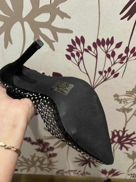 Туфлі-панчохи зі стразами