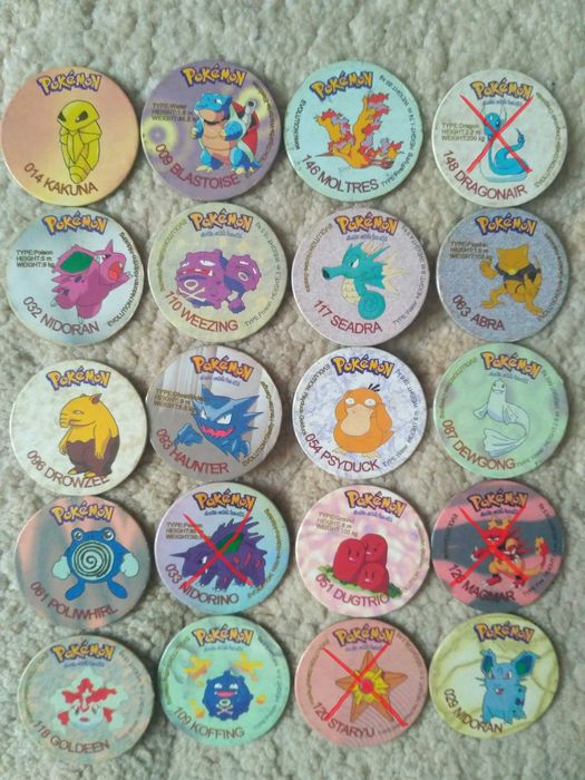 ностальгія з 90-х: рідкісні фішки (кепси) покемон та інші