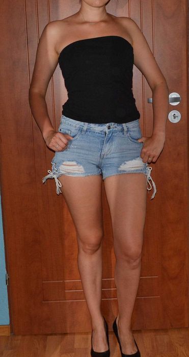 Krótkie spodenki szorty S 36 House jeans jeansowe