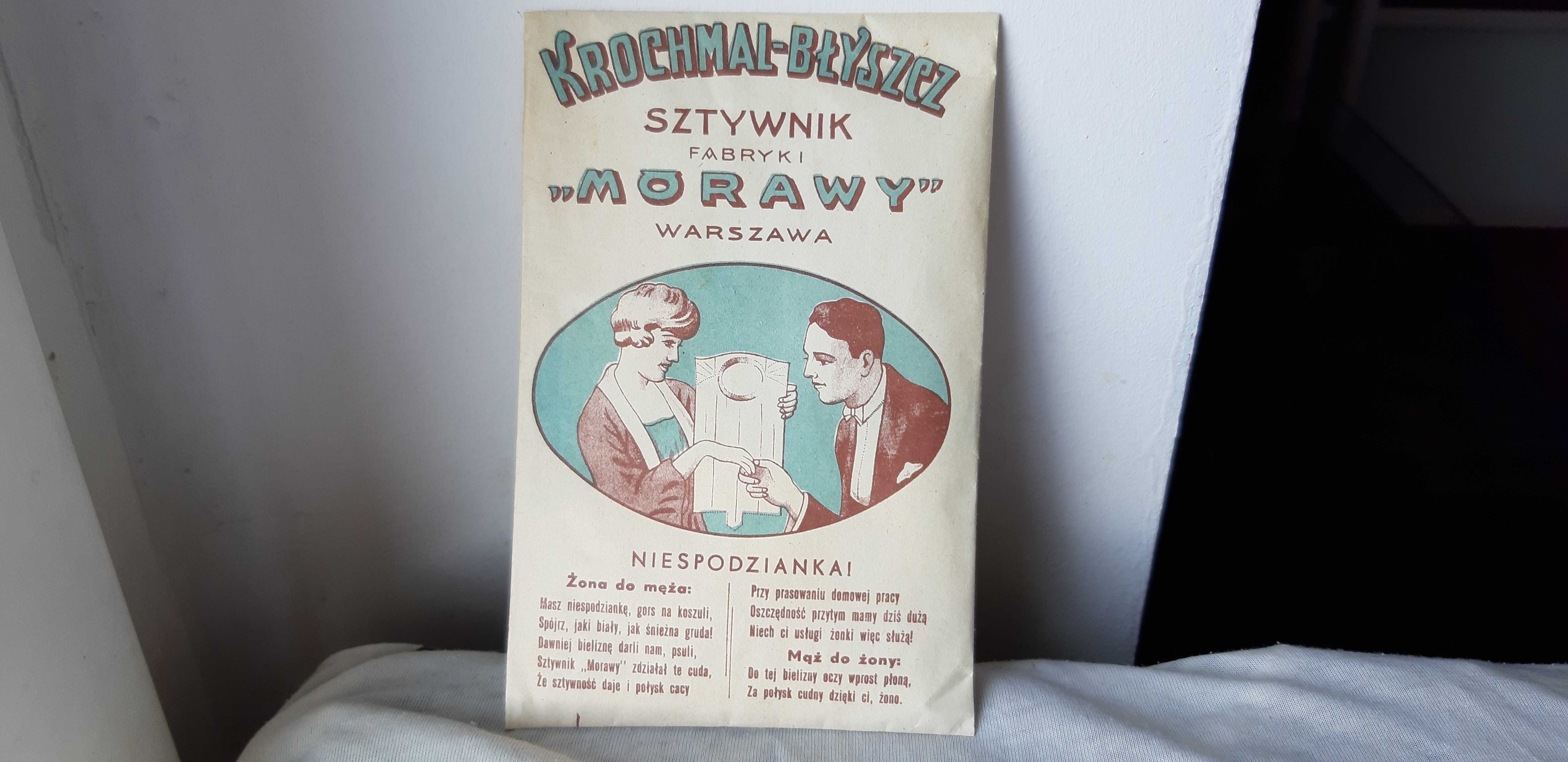 Reklama grafika II RP Warszawa Morawy pełne opakowanie