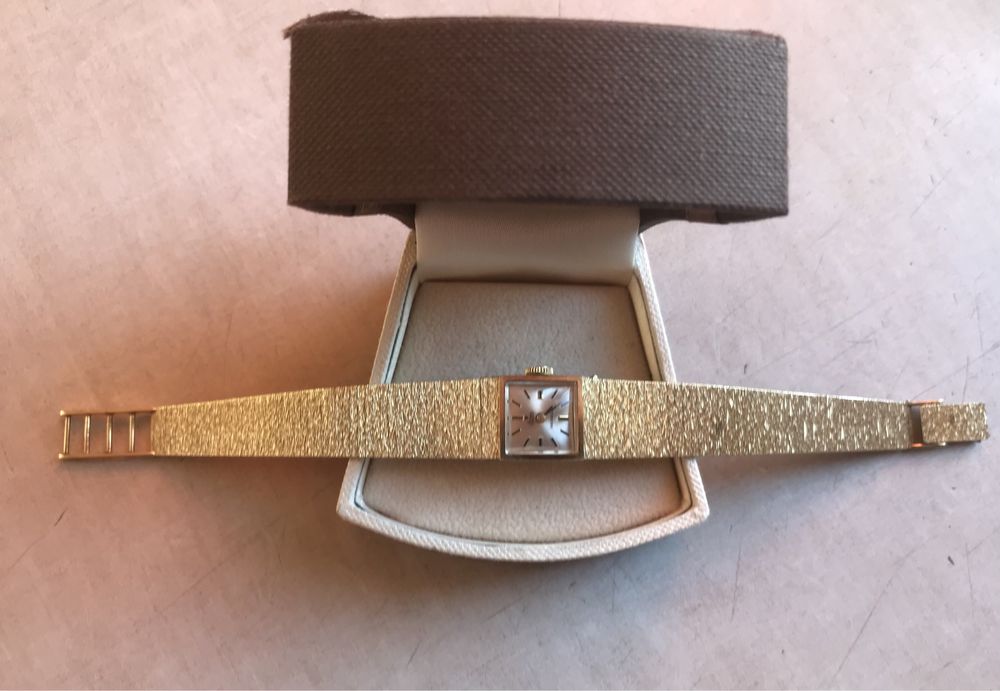 stowa zloty zegarek damski złoto 585 14k kruk bransoleta bransoletka