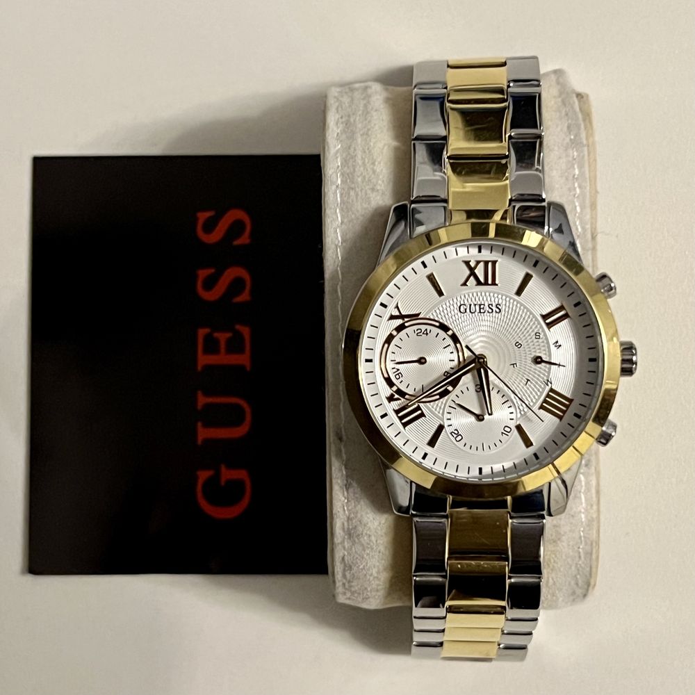 Relógio Senhora Guess Prata Dourado Cronógrafo