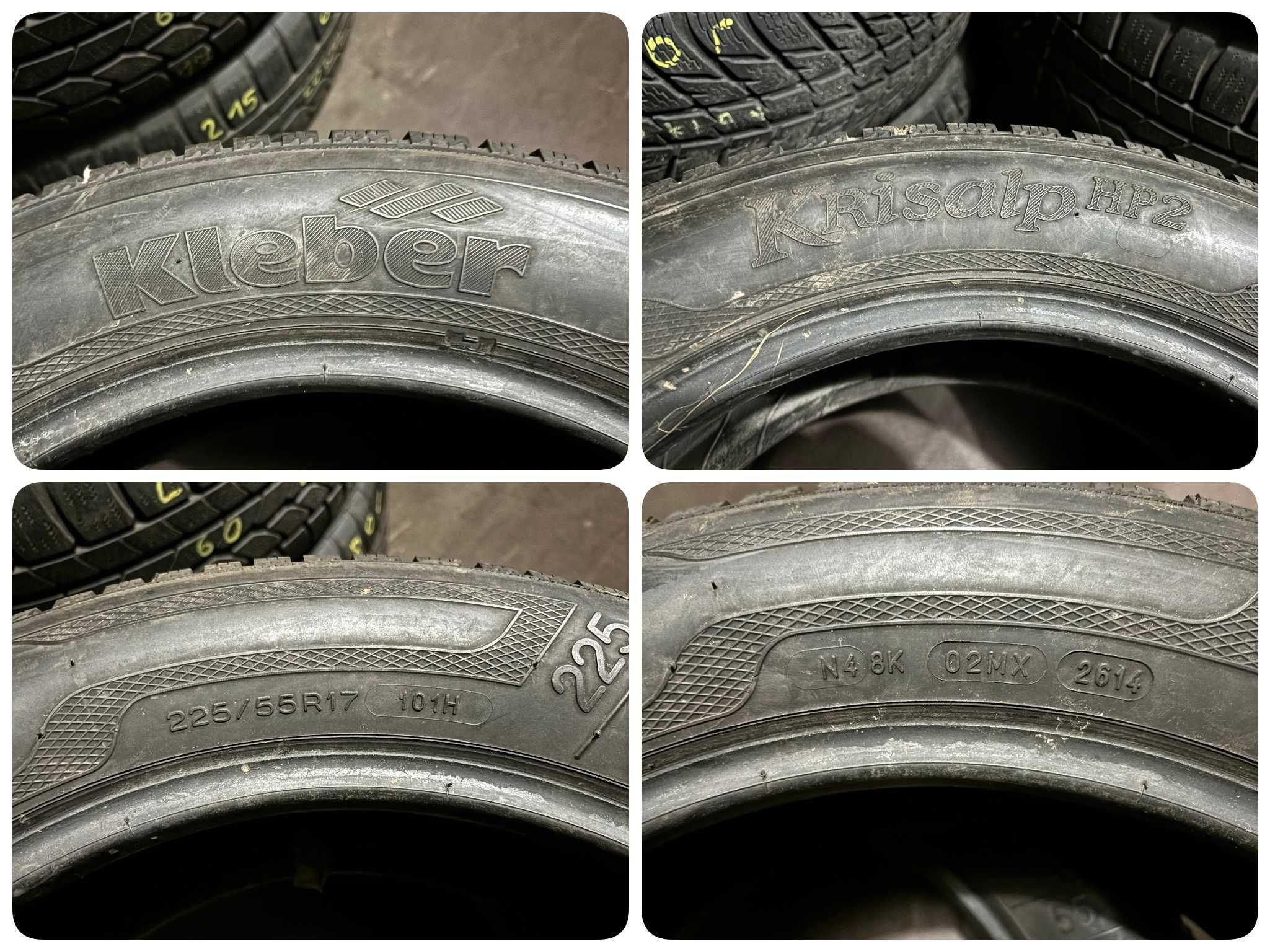 2X Opony Zimowe 225/55R17 101H KLEBER KRISALP HP2 5.1MM SPR. CAŁE!