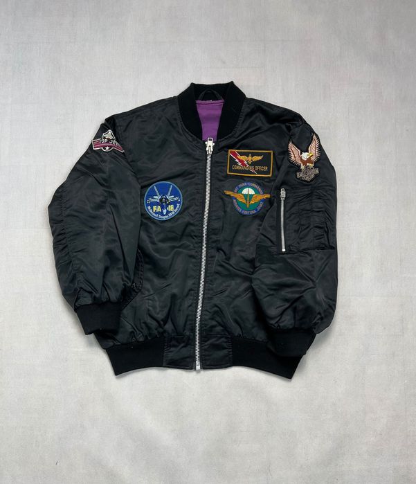 Bomber Jacket MA 1 army military vintage 90’s fly’ers patch YKK kurtka