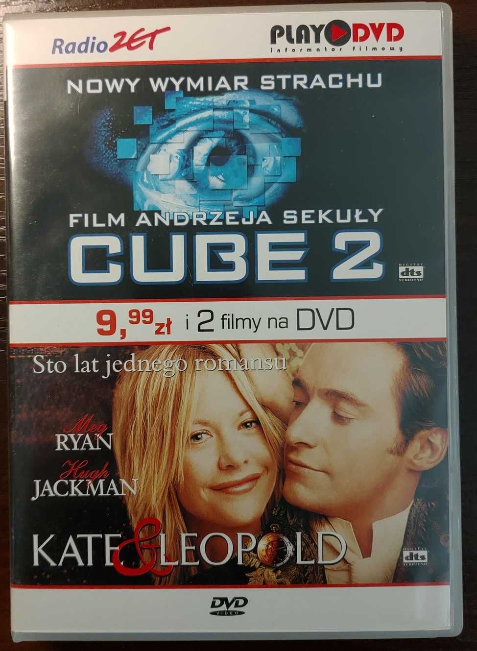 Płyty DVD z filmami Cube 2 i Kate & Leopold + gratis DVD