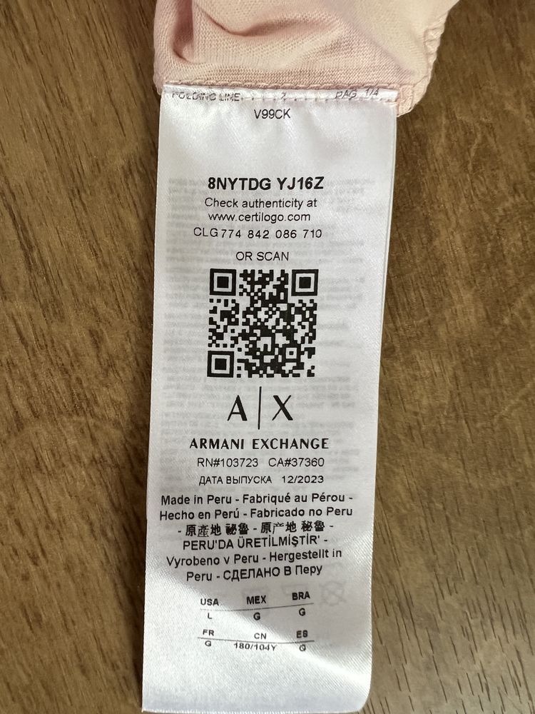 Жіночий лонгслів Armani Exchange L оригінал