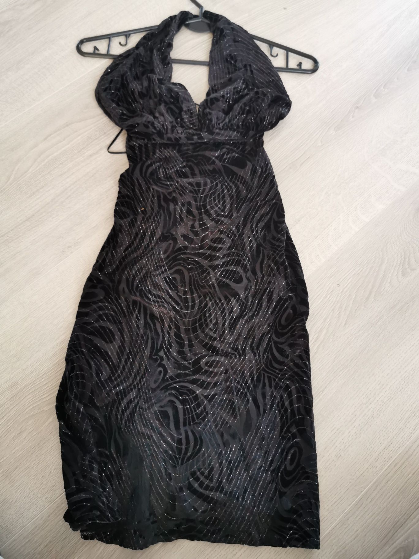 Sukienka wizytowa elegancka imprezowa pretty women aksamitna r S M